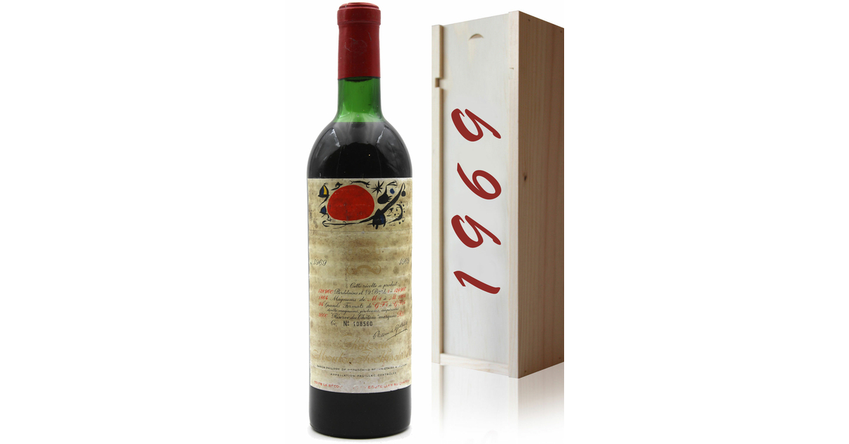 Coffret Château Mouton Rothschild 1969 - 75cl AOC Pauillac
